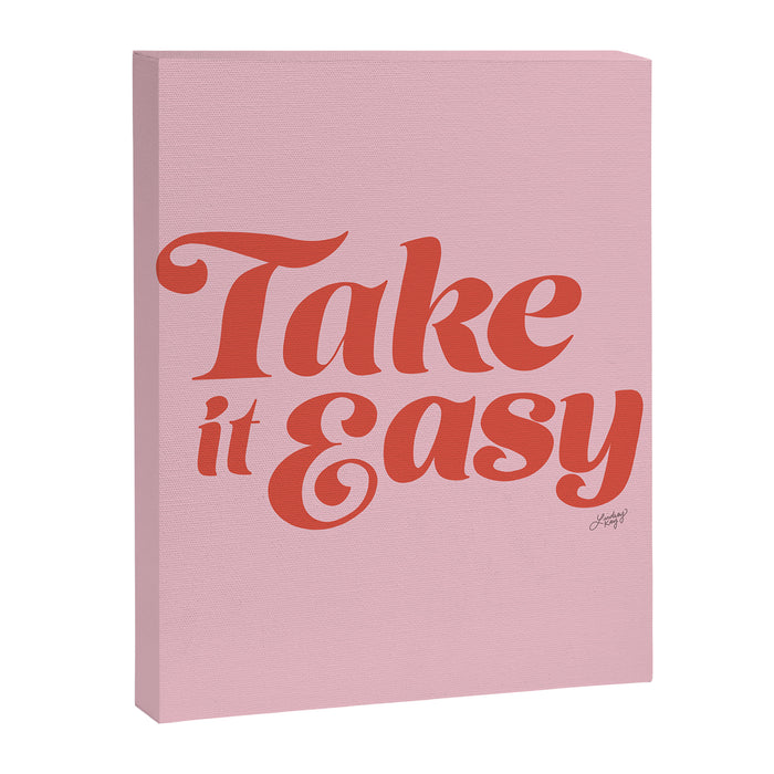 Take it Easy (Red/Pink Palette) Canvas Print Gallery Image 1