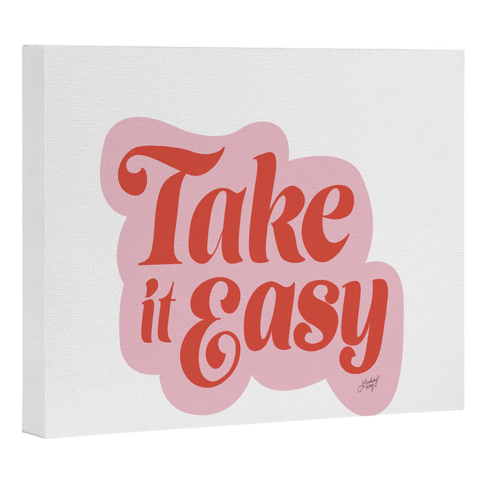 Take it Easy (Red/Pink Palette) Canvas Print Gallery Image 1