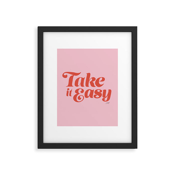 Take it Easy (Red/Pink Palette) Framed Art Print Gallery Image 1