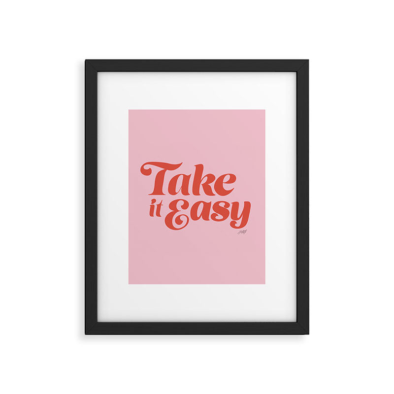 Take it Easy (Red/Pink Palette) Framed Art Print Gallery Image 5