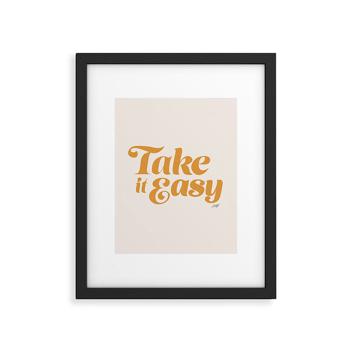 Take it Easy (Yellow Palette) Framed Art Print Gallery Image 1