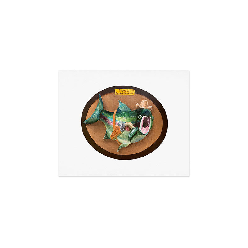 Singin' Slam the Gunslingin' Rainbow Salmon Art Print Gallery Image 1