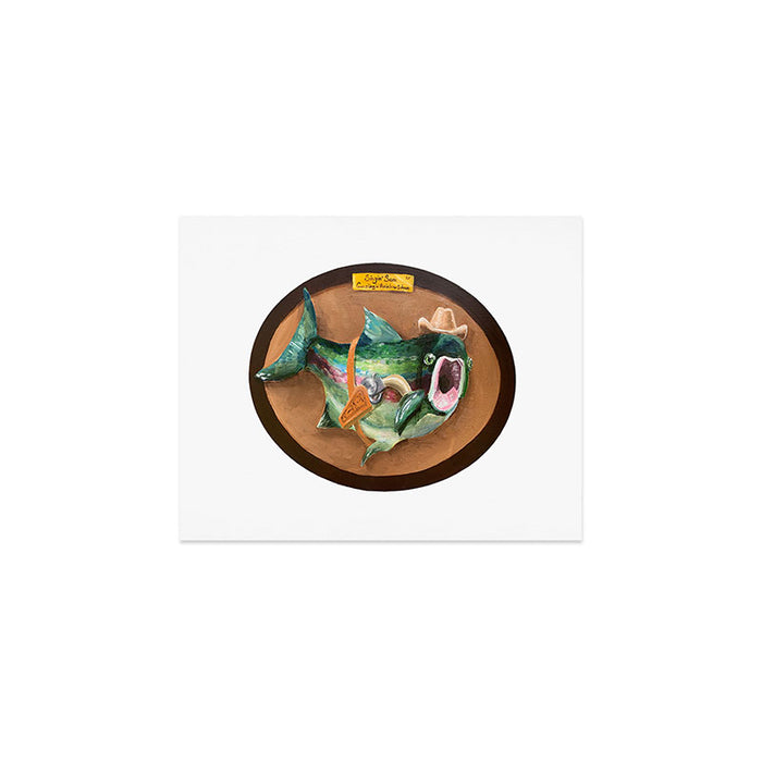 Singin' Slam the Gunslingin' Rainbow Salmon Art Print Gallery Image 1
