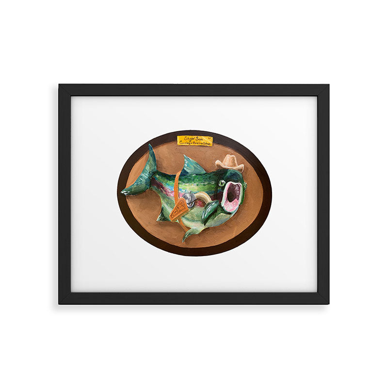 Singin' Slam the Gunslingin' Rainbow Salmon Framed Art Print Gallery Image 5