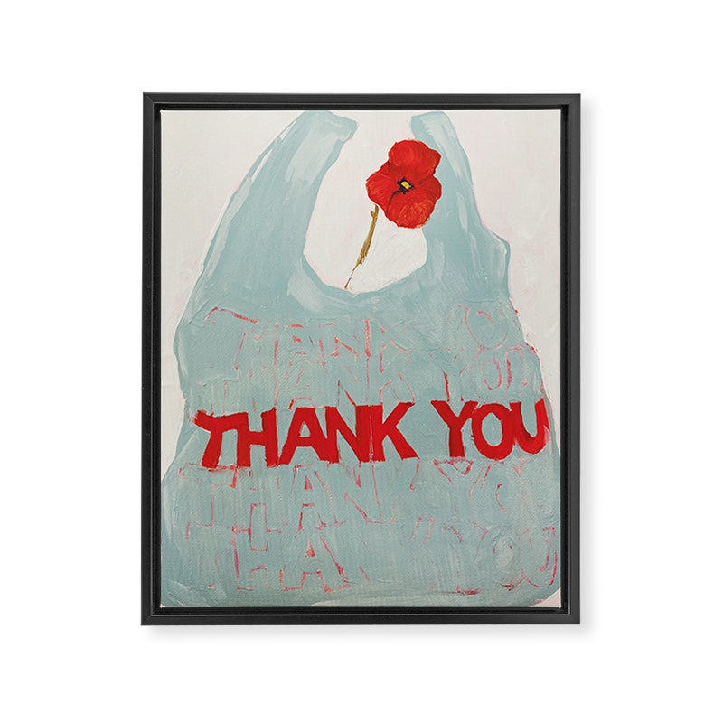 Thank You Bag Framed Canvas Print