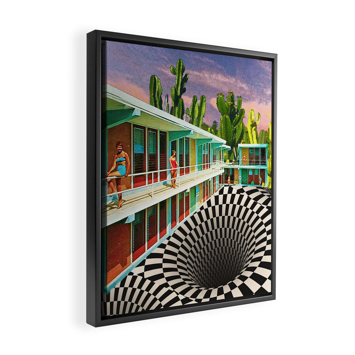 Time Warp Motel Framed Canvas Print Gallery Image 2