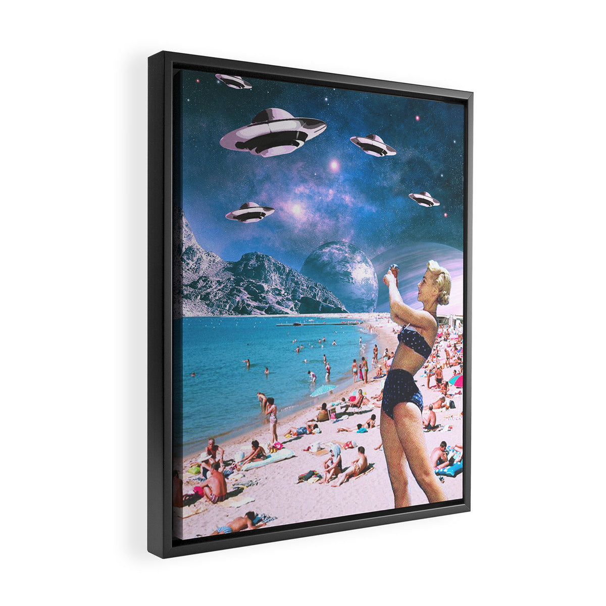 Vacation Invasion Framed Canvas Print Gallery Image 2