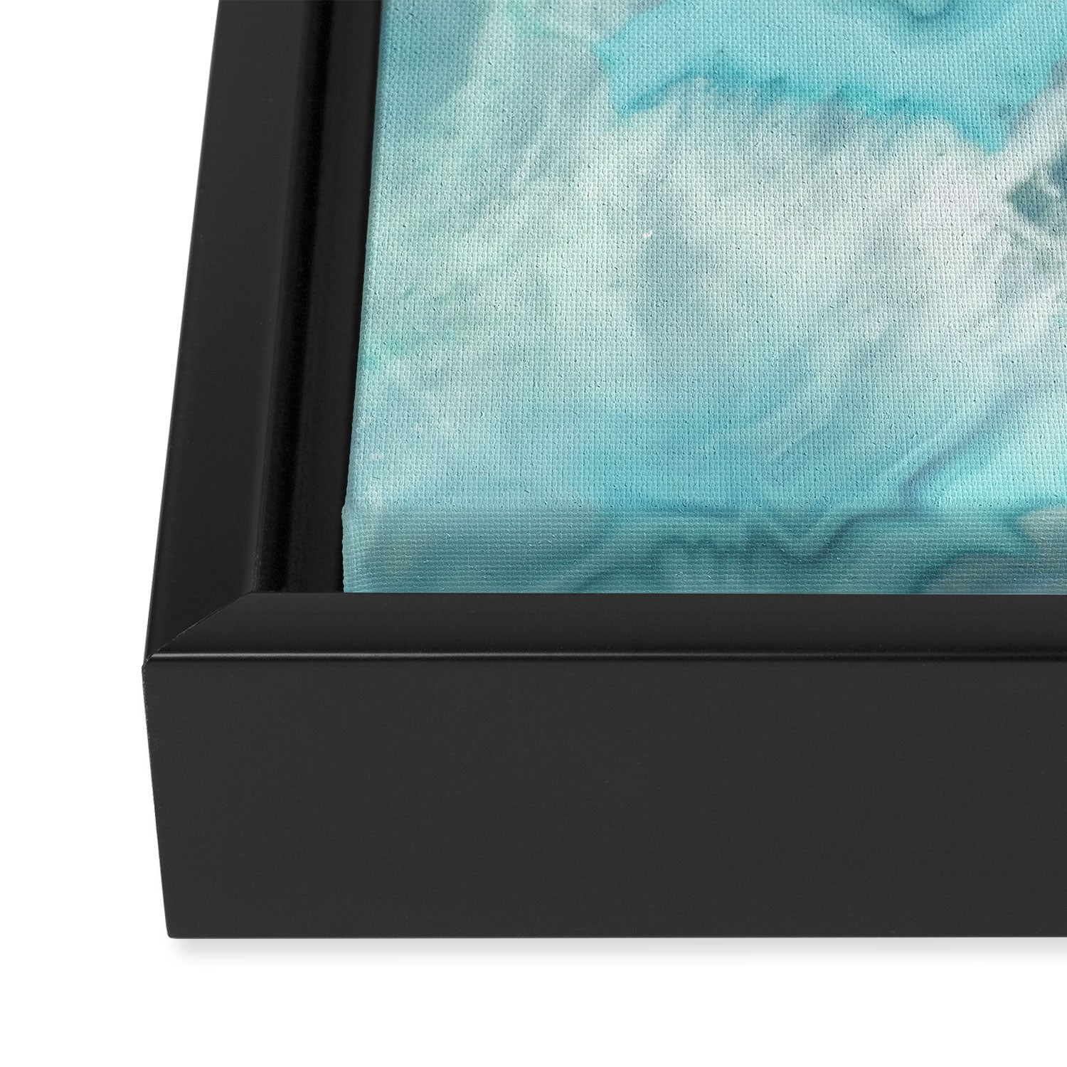 Aqua Sea Stone Framed Canvas Print Gallery Image 3