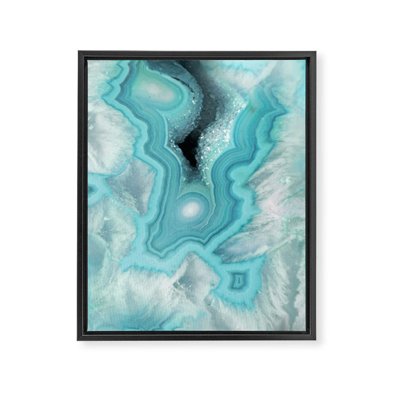 Aqua Sea Stone Framed Canvas Print Gallery Image 8