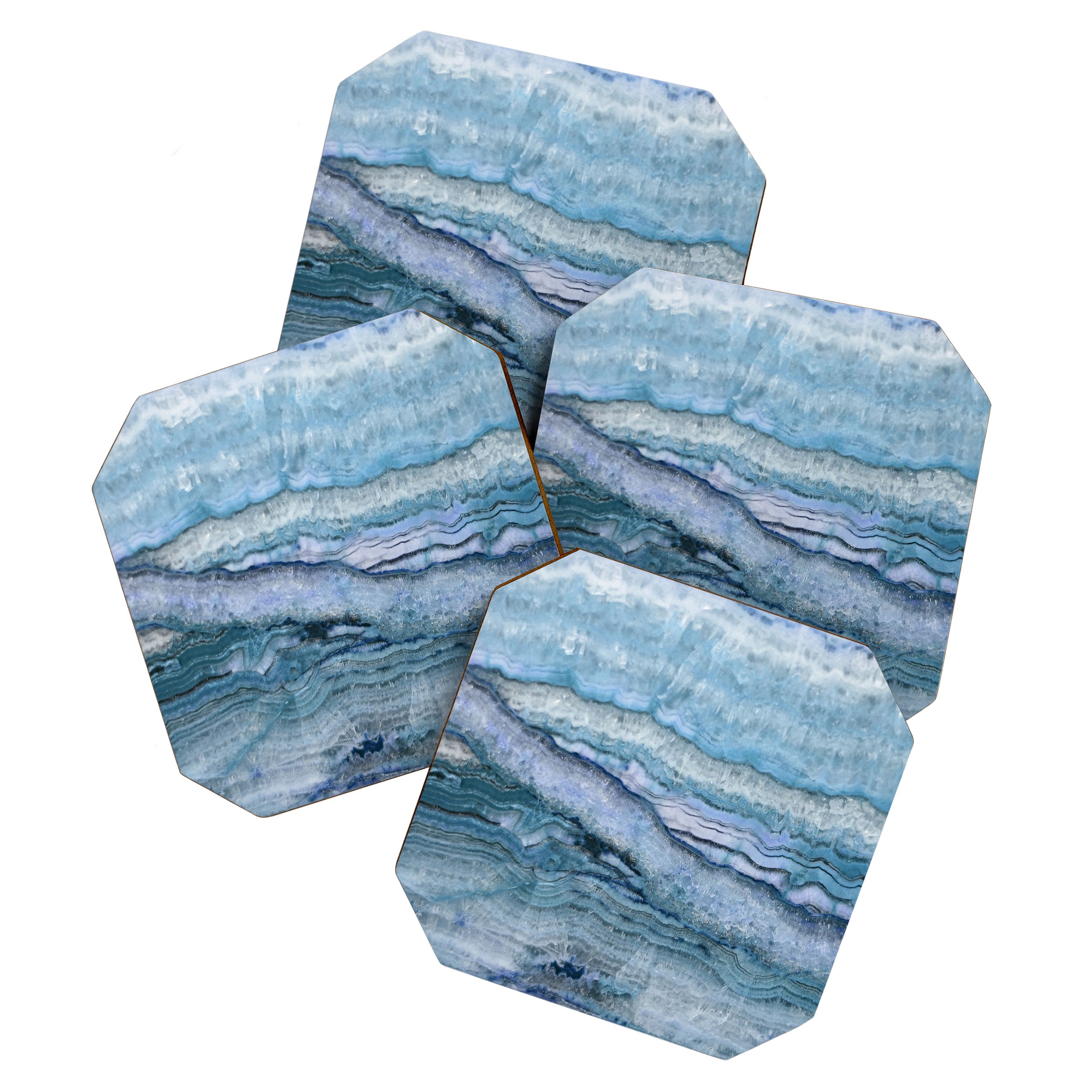 Mystic Stone Aqua Blue Coaster Gallery Image 1