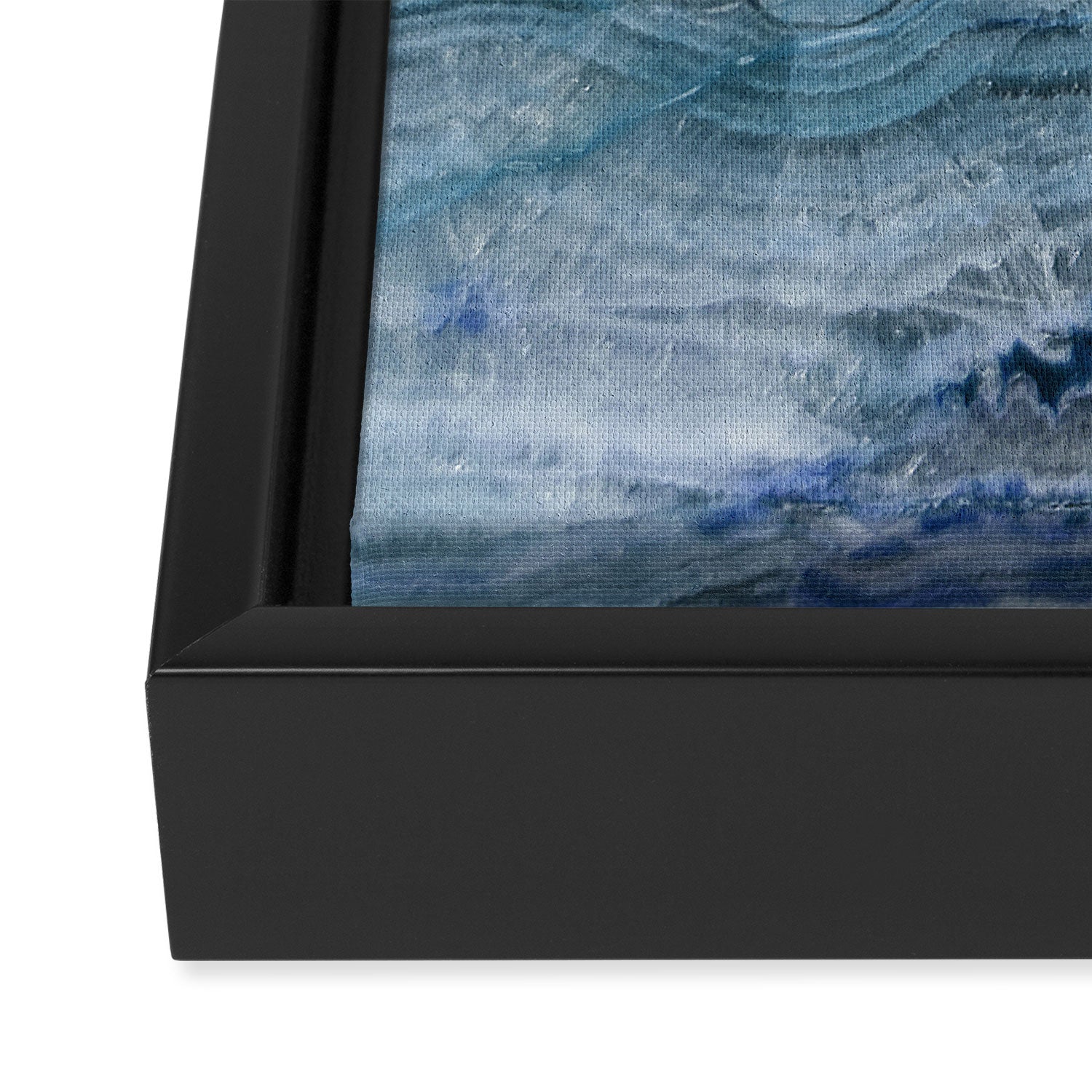 Mystic Stone Aqua Blue Framed Canvas Print Gallery Image 3