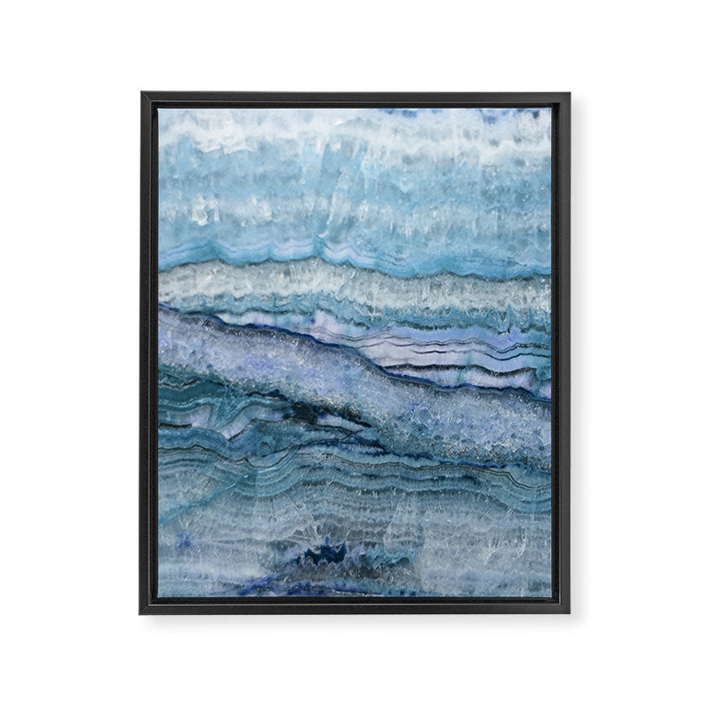 Mystic Stone Aqua Blue Framed Canvas Print Gallery Image 8