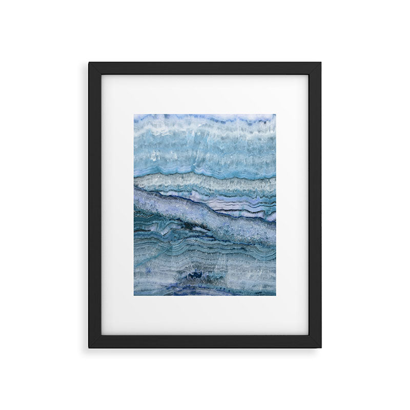 Mystic Stone Aqua Blue Framed Art Print Gallery Image 6