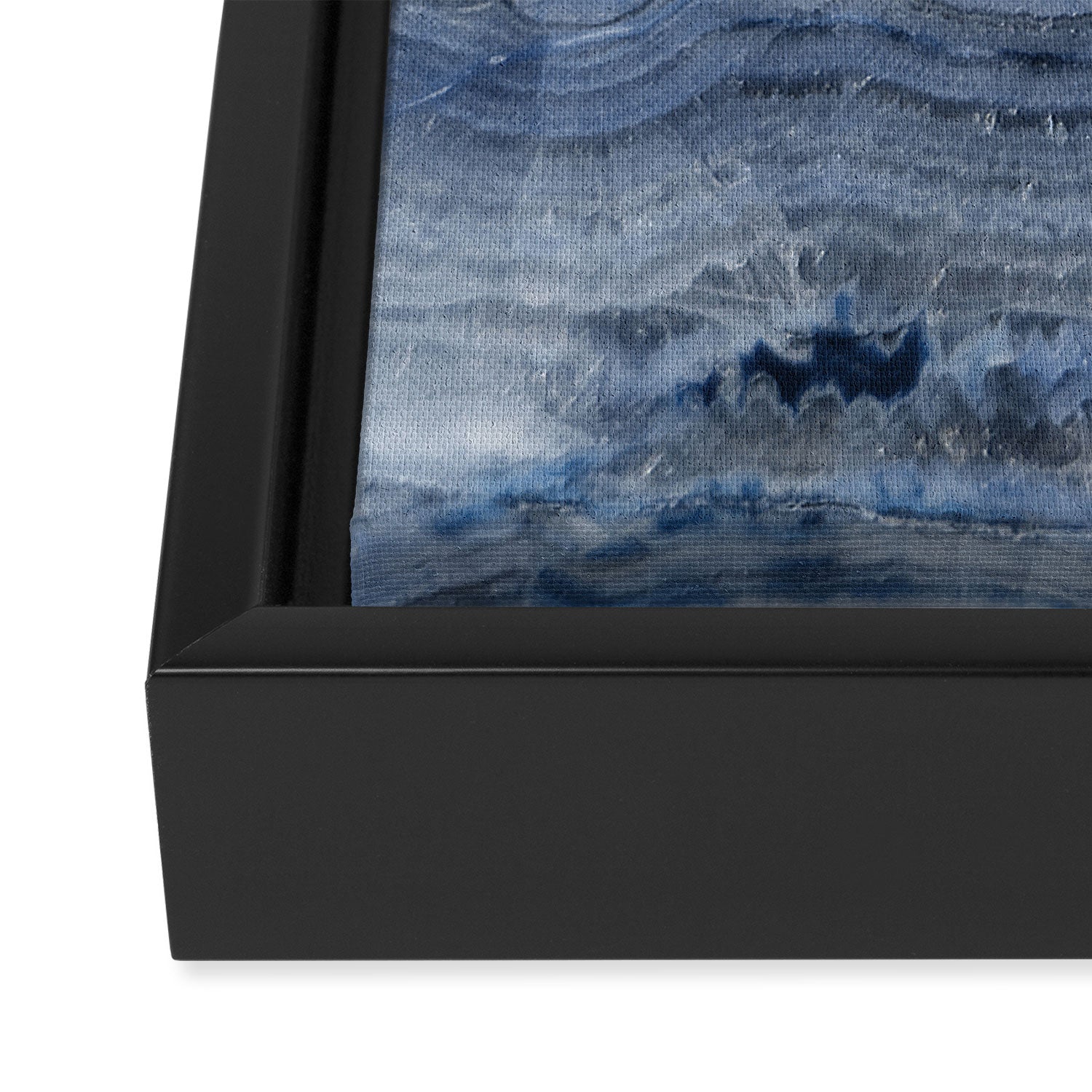 Mystic Stone Denim Framed Canvas Print Gallery Image 3