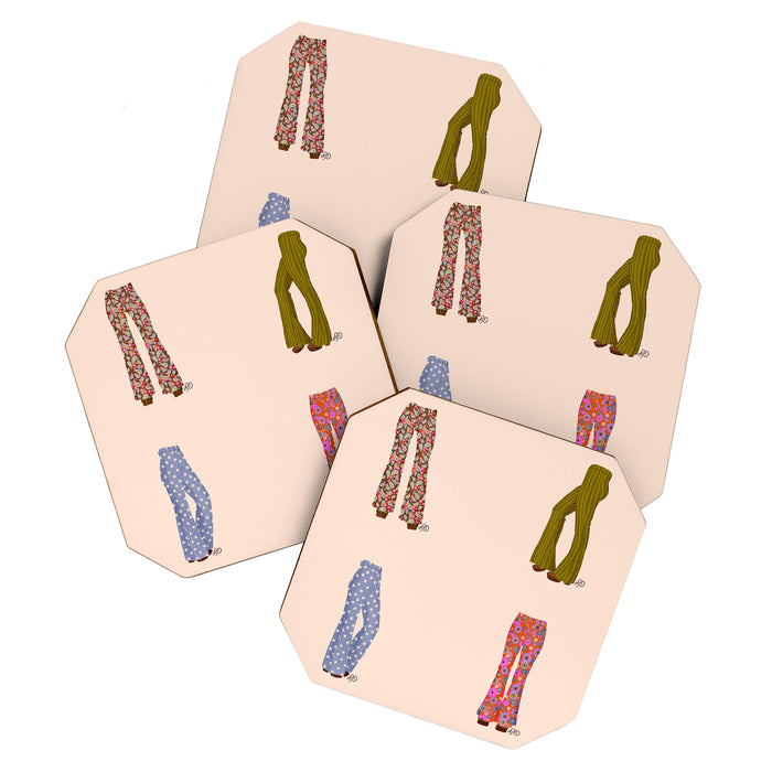 1970s Bellbottom Bliss Retro Fashion Coaster Gallery Image 1