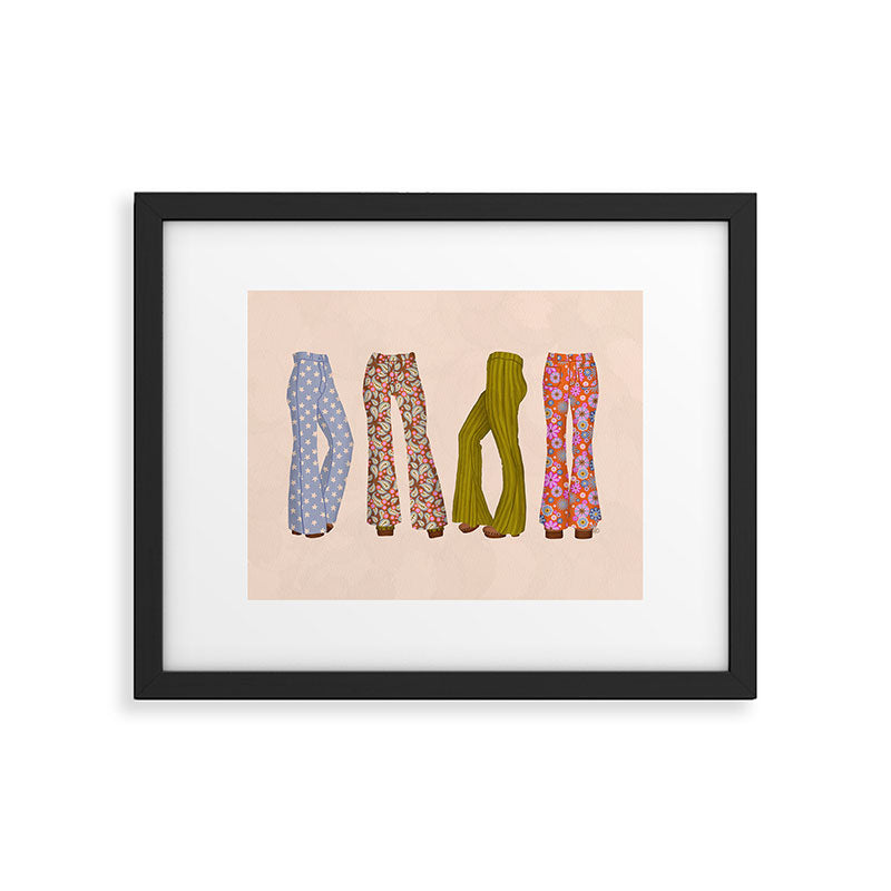 1970s Bellbottom Bliss Retro Fashion Framed Art Print Gallery Image 5