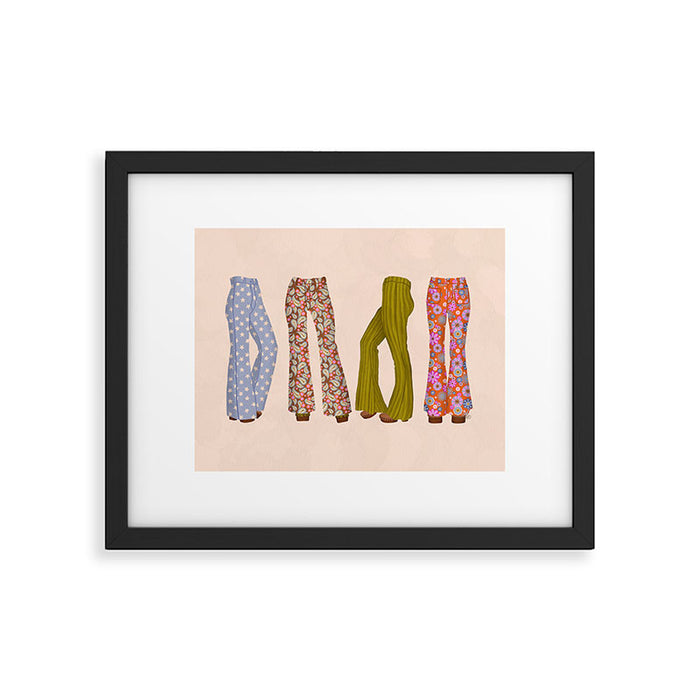 1970s Bellbottom Bliss Retro Fashion Framed Art Print Gallery Image 1