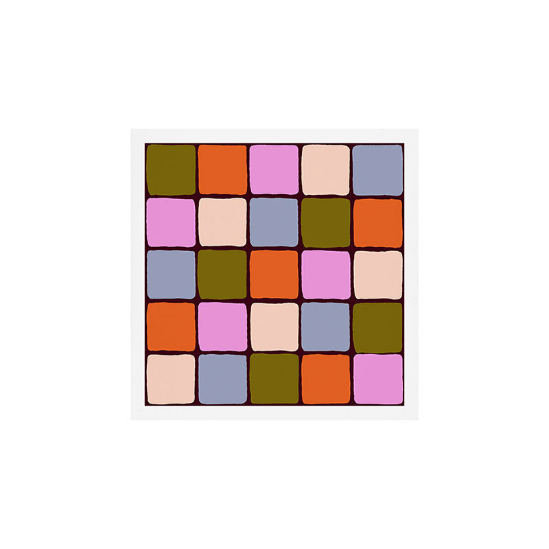 1970s Disco Dancefloor Checkerboard Pattern Art Print Gallery Image 1