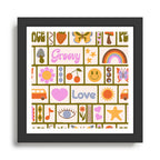 1970s Retro Pop Culture Icons Framed Art Print Gallery Image 1