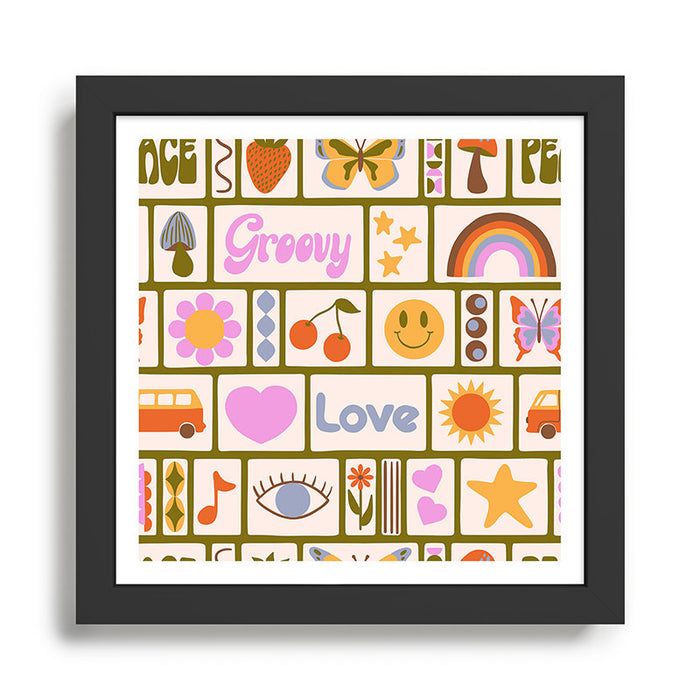 1970s Retro Pop Culture Icons Framed Art Print Gallery Image 1
