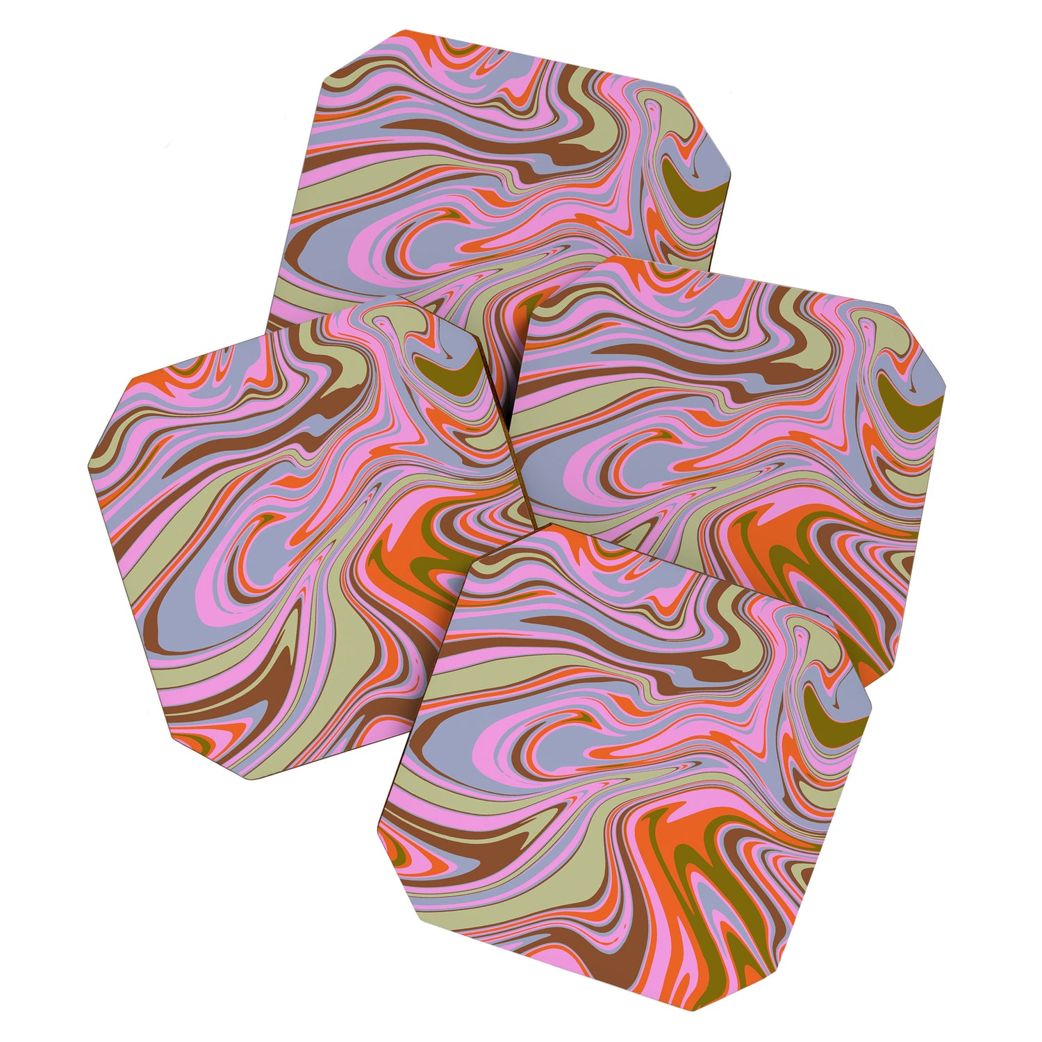 70s Psychedelic Swirl Coaster Gallery Image 1