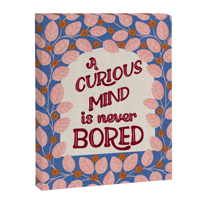 A Curious Mind Inspirational Floral Design Canvas Print Gallery Image 1