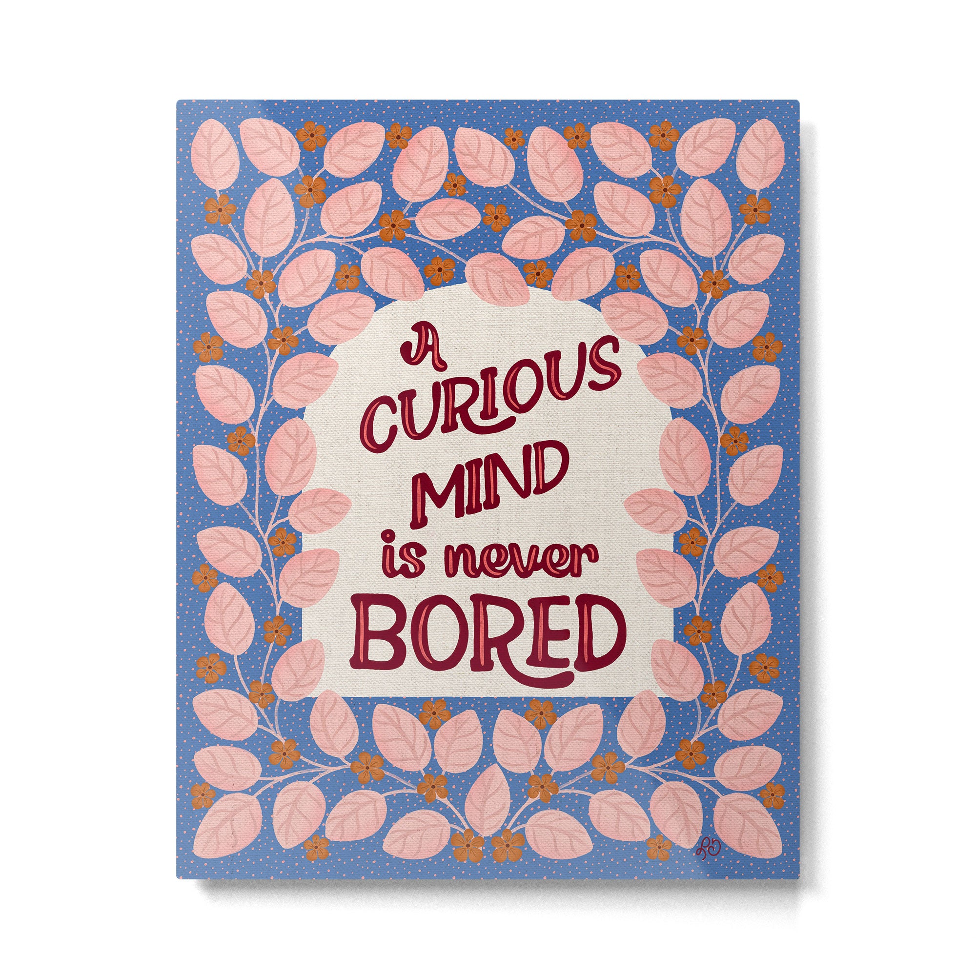 A Curious Mind Inspirational Floral Design Metal Print Gallery Image 4