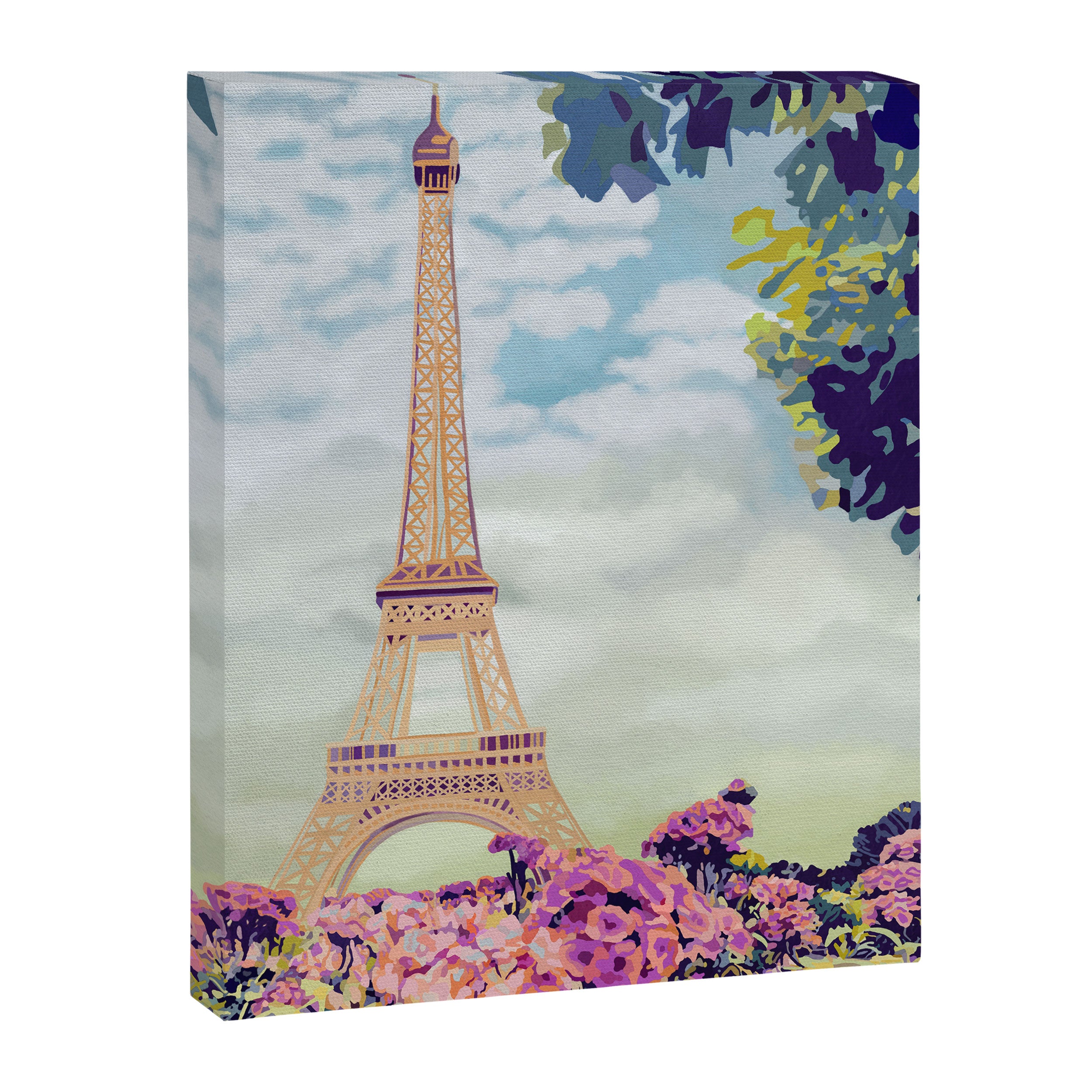 A Floral View of the Eiffel Tower Canvas Print Gallery Image 6