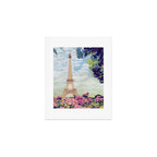 A Floral View of the Eiffel Tower Art Print Gallery Image 1
