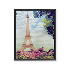 A Floral View of the Eiffel Tower Framed Canvas Print Gallery Image 6