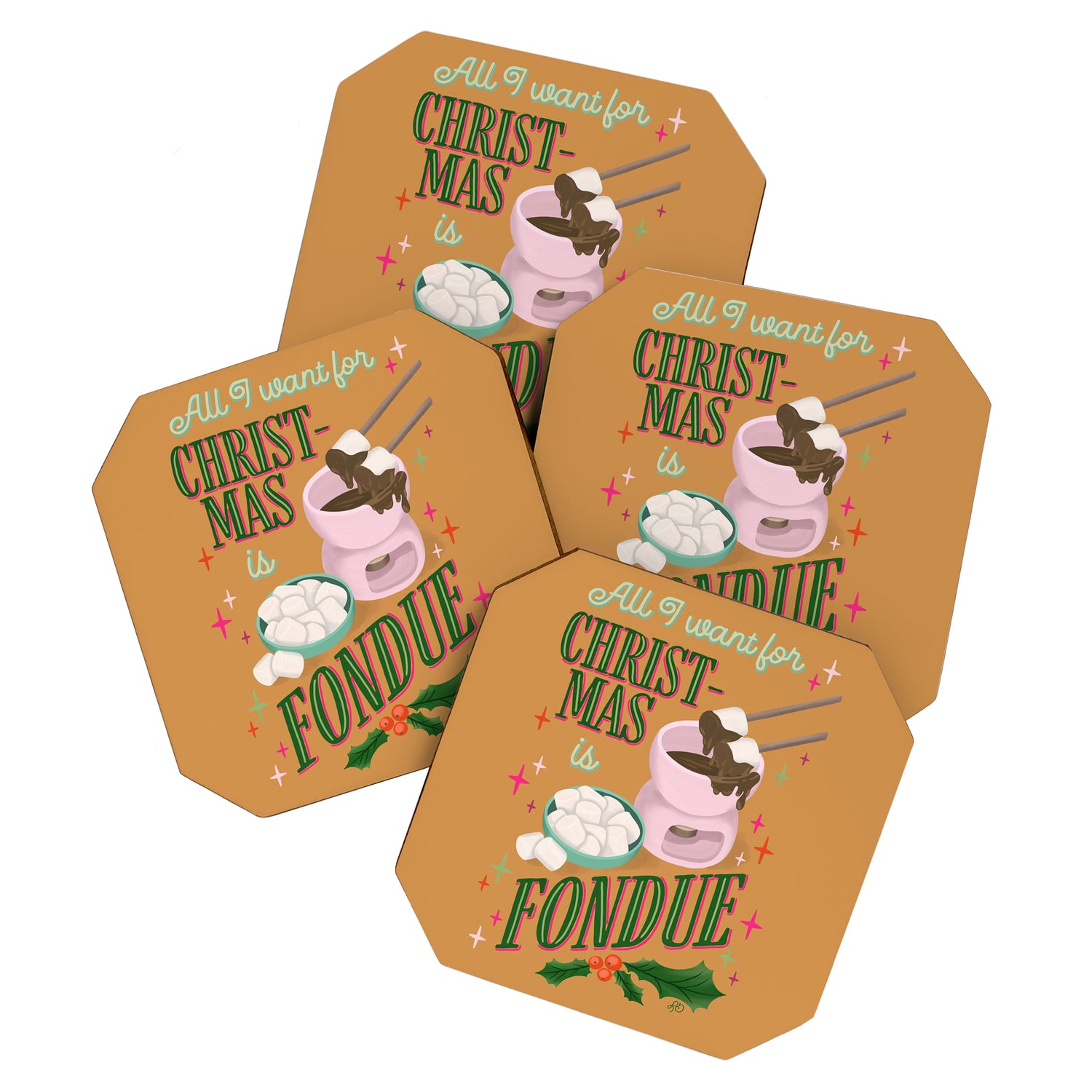 All I Want For Christmas is Fondue Coaster Gallery Image 1