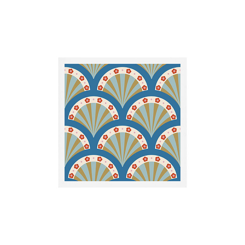Asian Fan Pattern Art Print Gallery Image 1