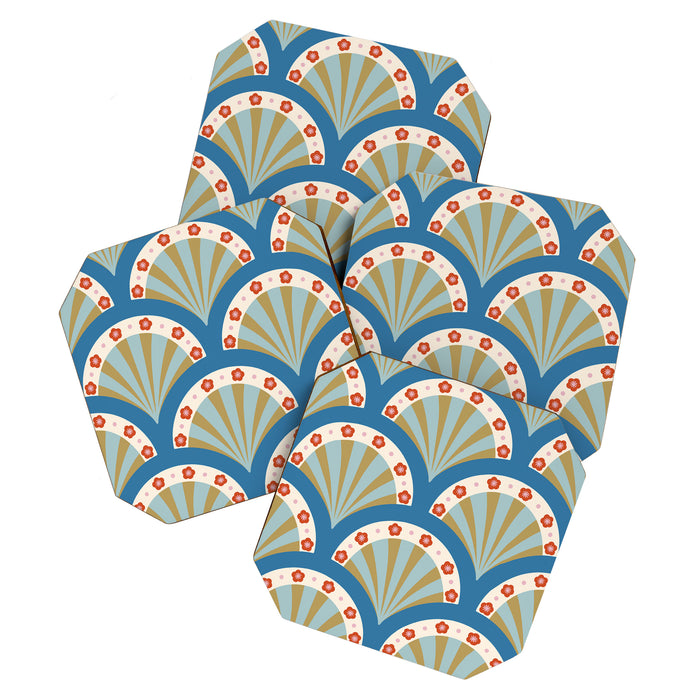 Asian Fan Pattern Coaster Gallery Image 1
