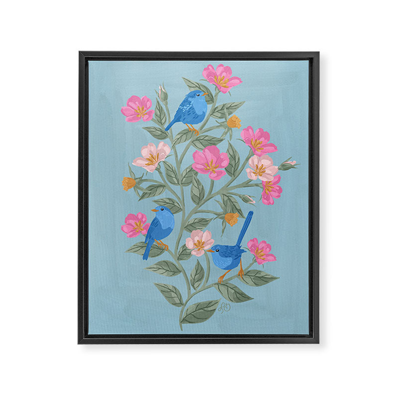Birds in the Branches Framed Canvas Print Gallery Image 6