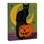 Black Cat - Moonlit Mischief on Halloween Canvas Print Gallery Image 6