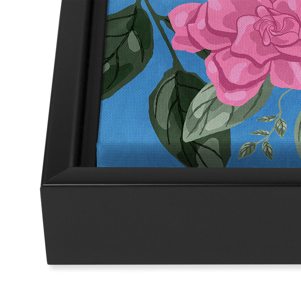 Blue Melody in Bloom  Framed Canvas Print Gallery Image 3