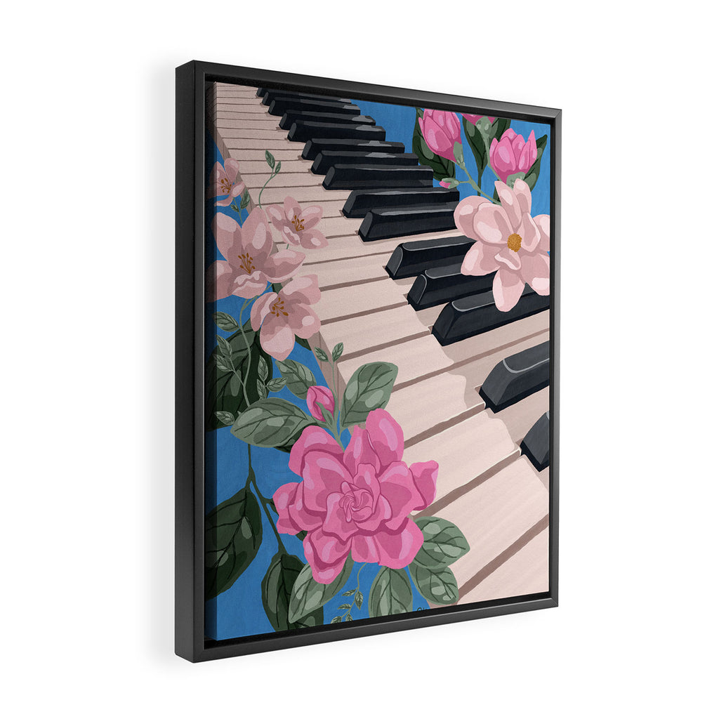 Blue Melody in Bloom  Framed Canvas Print Gallery Image 2