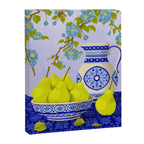 Bowl of Pears and Blue Blossoms Canvas Print Gallery Image 6
