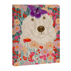Butterfly Blossoms and a Furry Friend Canvas Print Gallery Image 6
