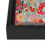 Butterfly Blossoms and a Furry Friend Framed Canvas Print Gallery Image 3