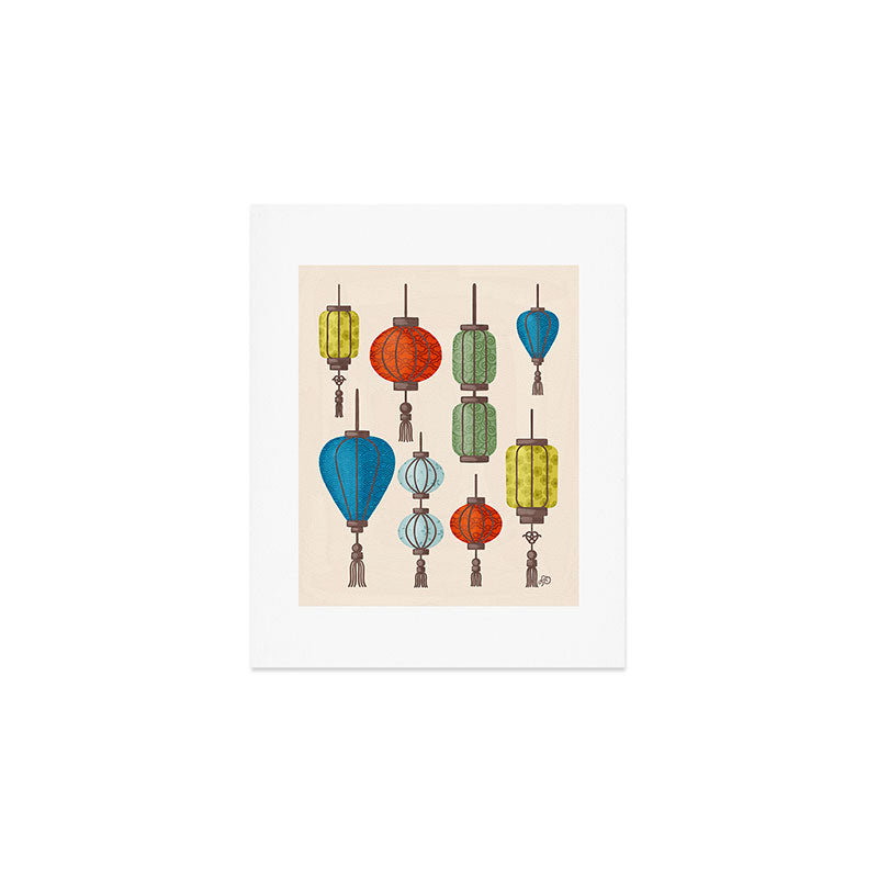 Charming Chinese Lanterns Art Print Gallery Image 1