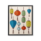 Charming Chinese Lanterns Framed Canvas Print Gallery Image 6