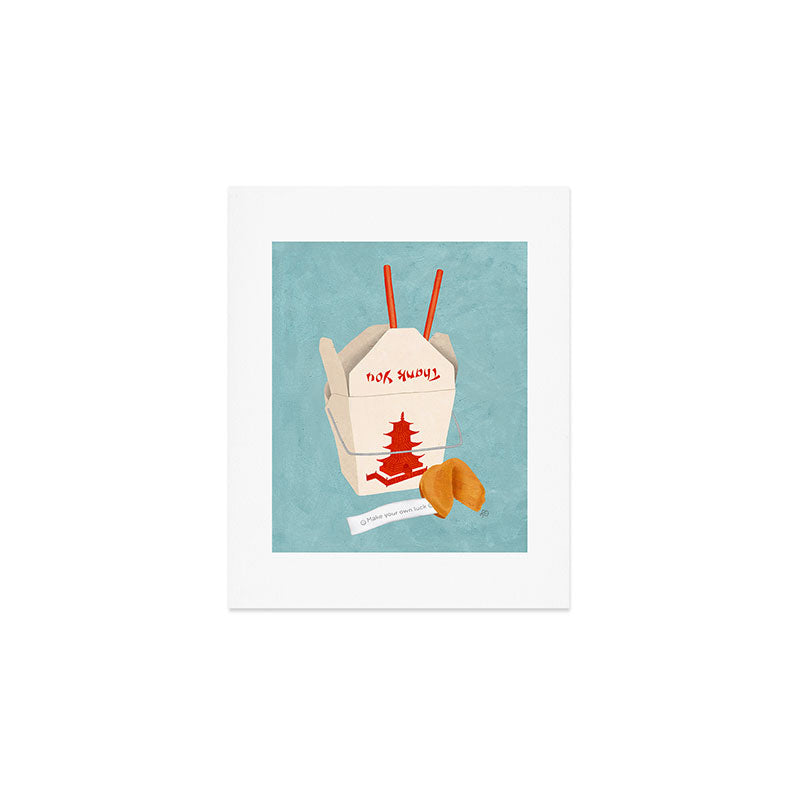 Chinese Food Takeout and Fortune Cookie Art Print Gallery Image 1