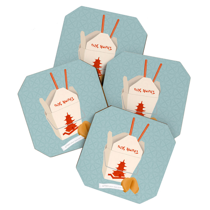 Chinese Food Takeout and Fortune Cookie Coaster Gallery Image 1