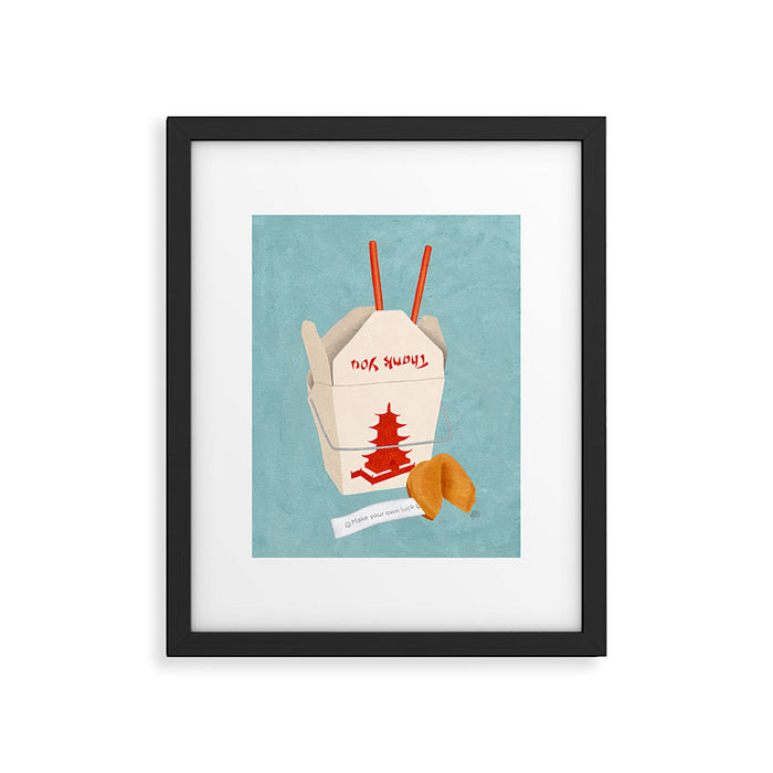 Chinese Food Takeout and Fortune Cookie Framed Art Print Gallery Image 1