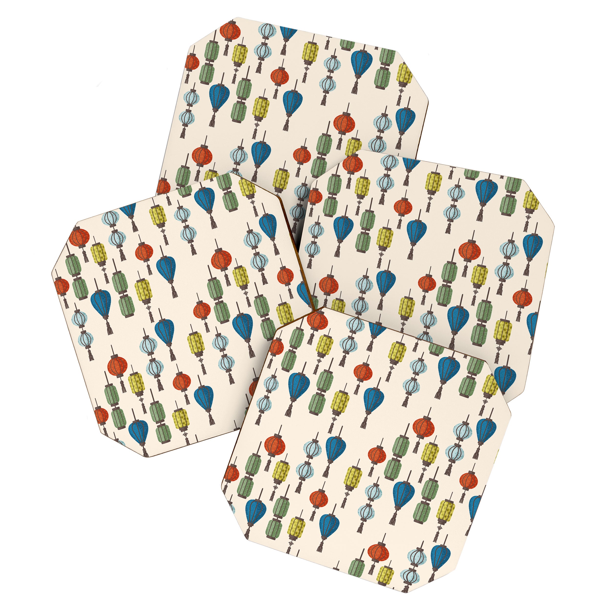 Colorful Lantern Pattern Coaster Gallery Image 1