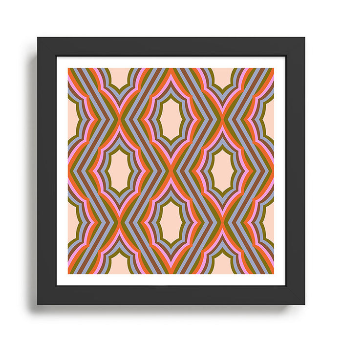 Disco Diamonds Retro Pattern Framed Art Print Gallery Image 1
