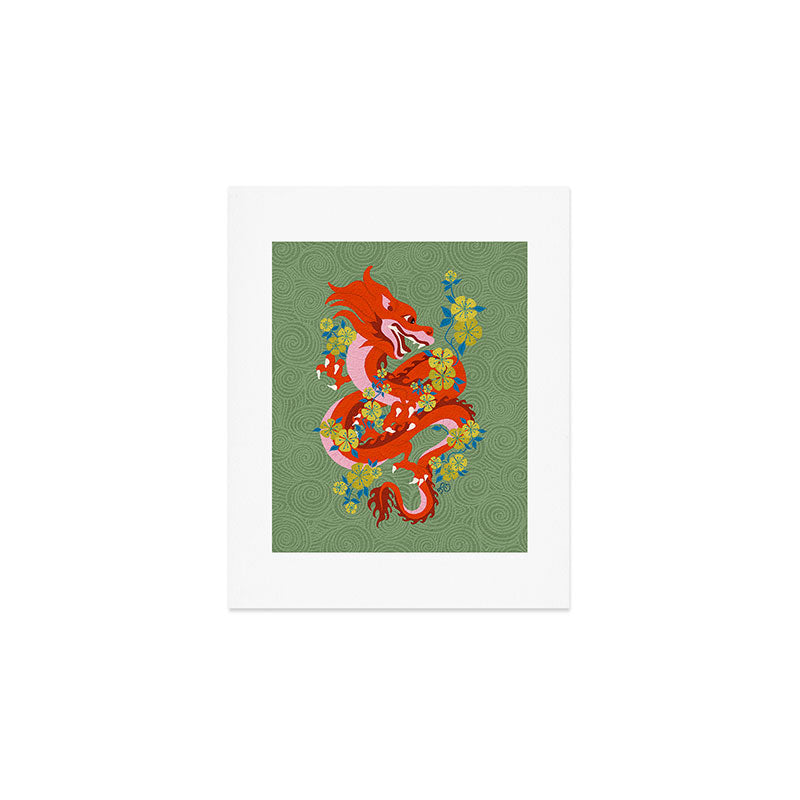 Dragon Dance Among the Blossoms Art Print Gallery Image 1