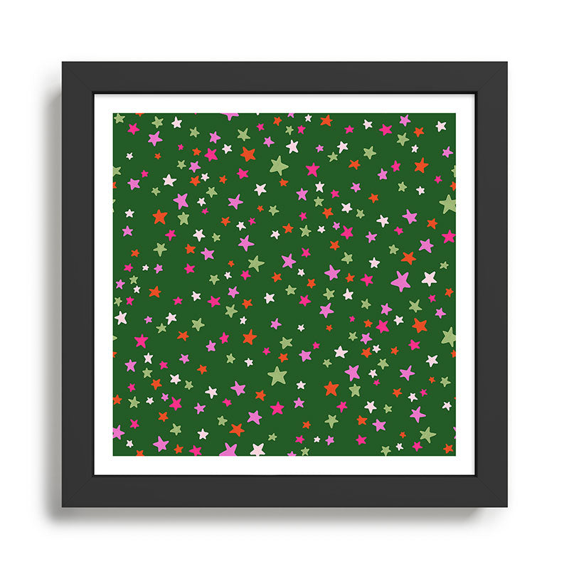 Festive Playful Starry Scatter Framed Art Print Gallery Image 1