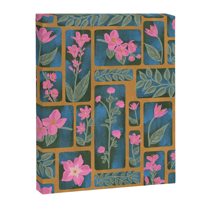 Floral Blocks Pattern Canvas Print Gallery Image 1